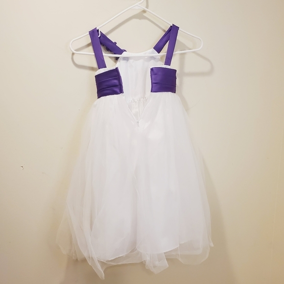 Alfred Angelo Ivory and Purple baby girl Tule Formal dress fits 18M - Picture 8 of 9